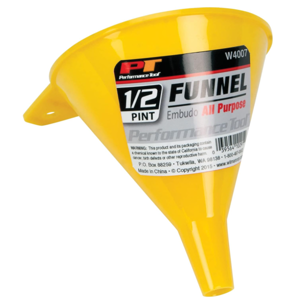 Performance Tools W4007 All Purpose Funnel 0.5 Pint