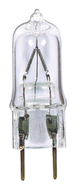 Satco S3539 T4 Halogen Light Bulb 20 Watts G8 Base Clear Finish 2000 Average Rated Hours 180 Lumens