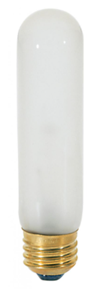 Satco S3703 T10 Frost Incandescent Bulb 40 Watts 280 Lumens Medium Base 2000 Average Rated Hours