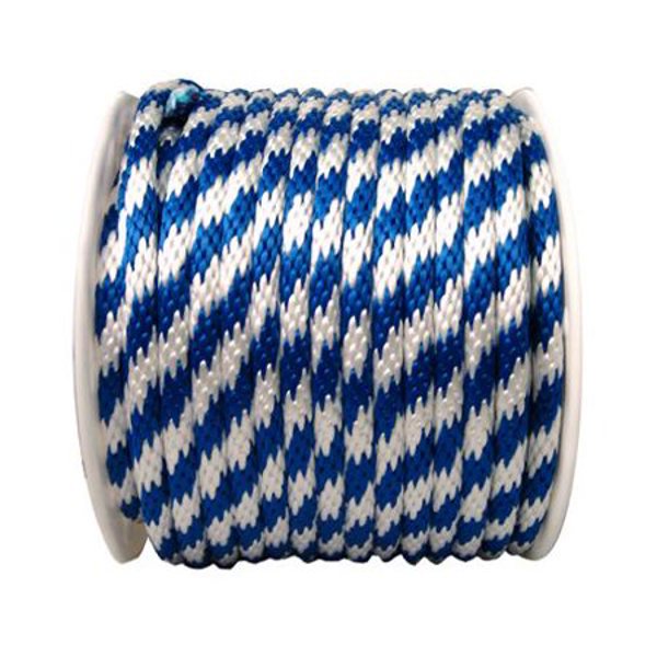 MIBRO 300511 Polypropylene Rope 1 Ft Length 5/8 In Blue/White 290 Load Max