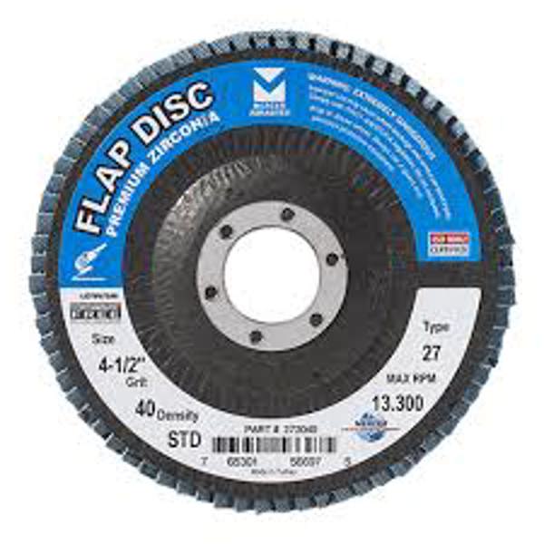 Mercer Abrasives 272040 Premium Zirconia Flap Disc 4-1/2 In x 7/8 In Grit 40