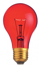S6080 25W Red A19 Incandescent Light Bulb