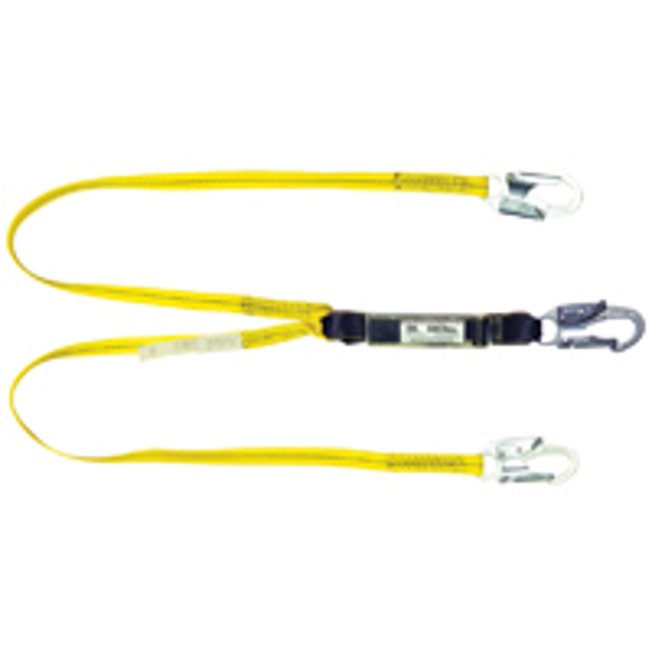 Qualcraft Industries 01230 Twinleg Shock Absorbing Lanyard 6 Feet 900 Lb Nylon