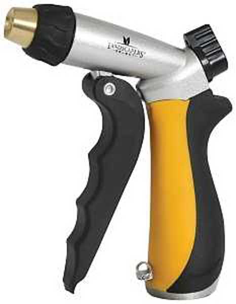 Landscapers Select RC-910-3L Front Pull Pistol Grip Hose Nozzle Adjustable Black and Yellow
