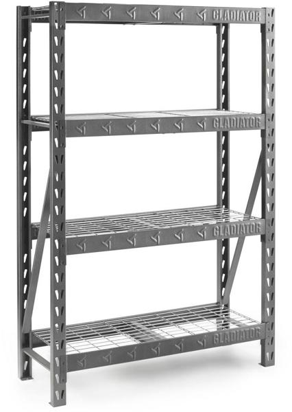 Gladiator GarageWorks GARS484TEG 4 Tier Rack Shelf 48 In Heavy Duty
