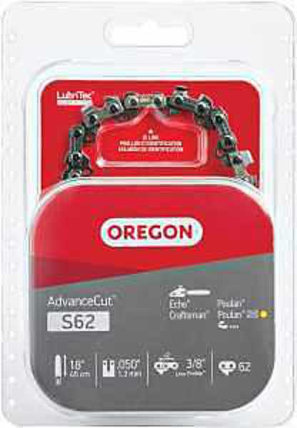 Oregon Cutting Systems S62 Premium Replacement Chain Saw Chain 3/8 In X 18 In