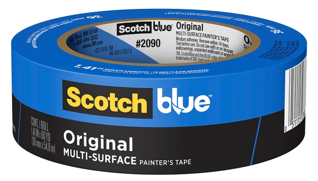 3M 2090-36A Blue Masking Tape 1.41 In X 60 Yd 5 Mil Multi Use