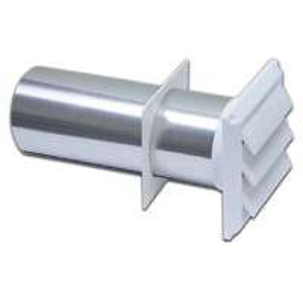 Lambro Industries 267W/S Vent Louver 4 In Plastic Wall Installation White