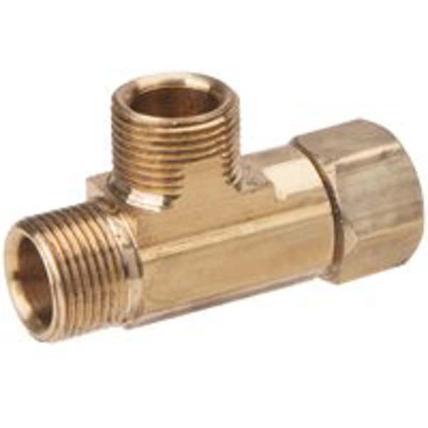 Brass Craft CT2-664XP Tube Tee Brass 3/8 Fcx1/4 Odx3/8 O Female Compression Rough