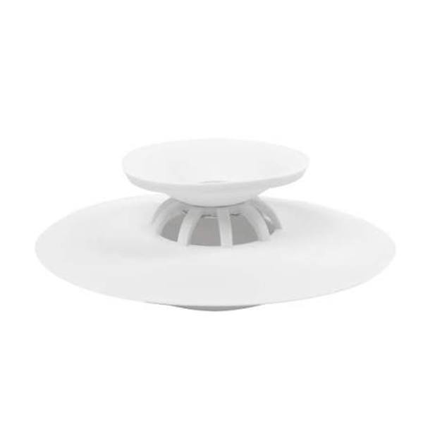 Umbra 023464660 Drain Stopper White Hair Catcher Durable Plastic Easy to Clean