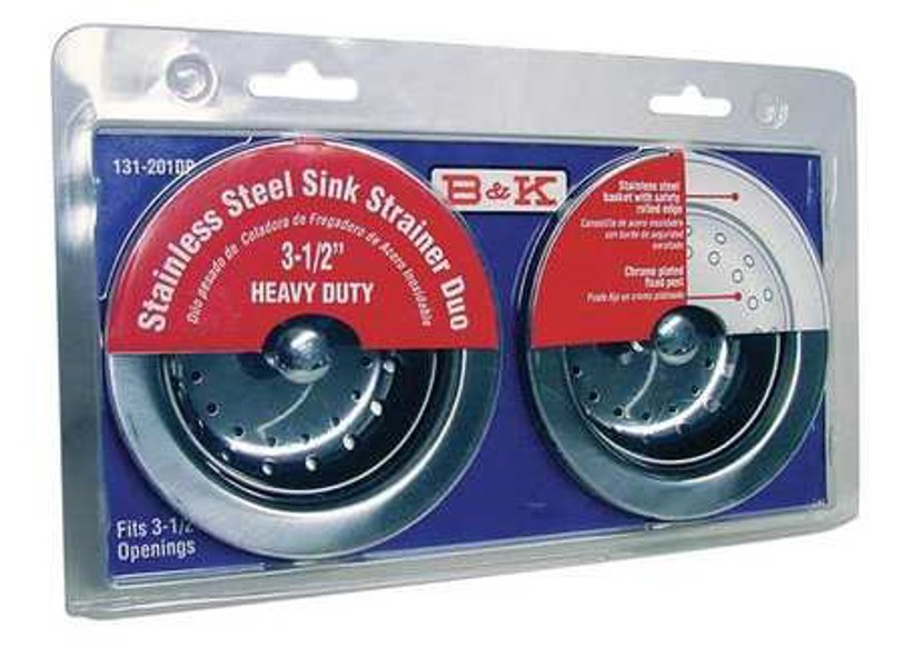 B&K Industries 131-201DP Strainer Sink Chrome Plated