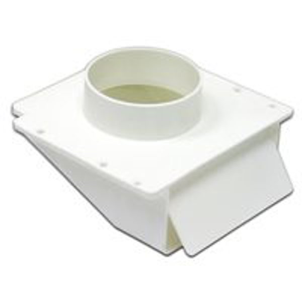 Lambro Industries 143W Vent Under Eave 4 In Duct 5-3/4 X 2-1/4 In Hood Plastic