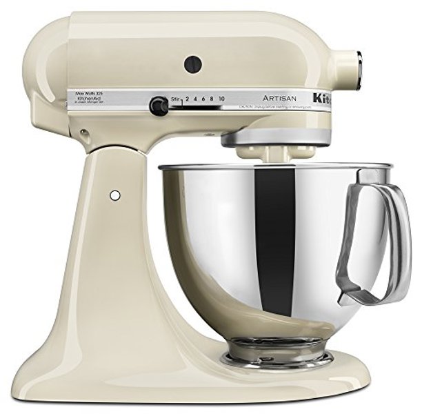KitchenAid KSM150PSAC Artisan Stand Mixer 5 Qt Almond Cream with Pouring Shield