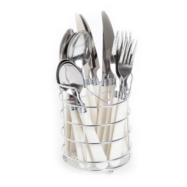 GIBSON OVERSEAS INC 53382.16 16 Piece Flatware Set White