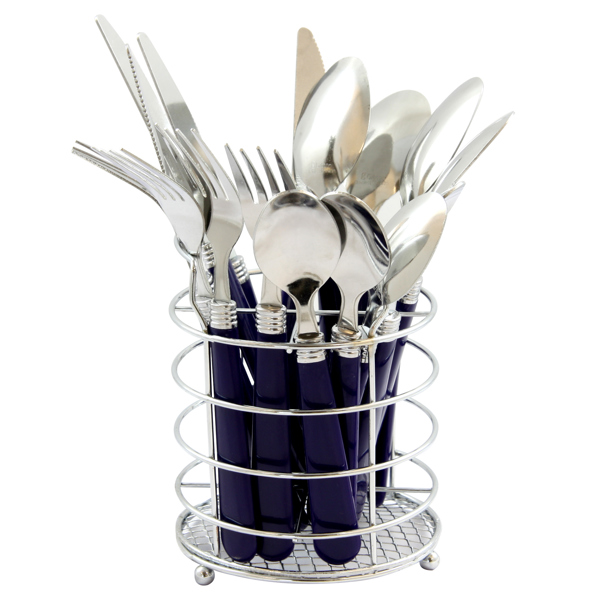 Gibson Overseas Inc 53528.16 16 Piece Flatware Set Cobalt