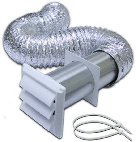 Lambro Industries 407W Dryer Vent Kit 4 In X 8 In Louvered