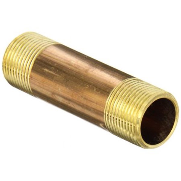 B&K Industries 464-015 No Lead Brass Nipple 3/4X1-1/ Red