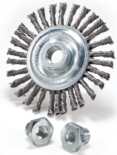 Mercer Abrasives 186020 Wire Wheel 4 In 3/16 In Arbor 5/8-11 .020 CS
