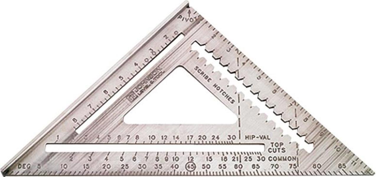 Johnson Level & Tool RAS-120 Professional Rafter Angle Square 1 In 12 In Body Milled Aluminum