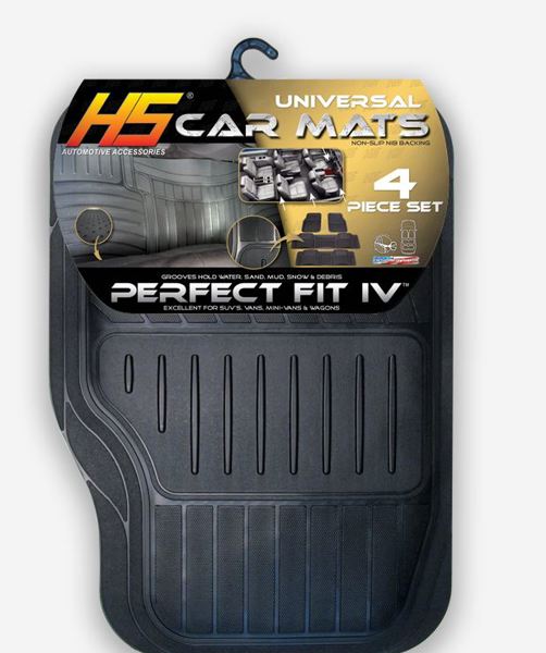 HERRERO & SONS CORP. 47.540 Perfect Fit IV Rubber Mat Black
