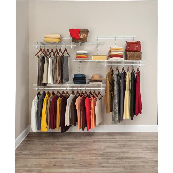ClosetMaid 207500 Closet Organizer 5-8 Wall Mount Shelving Unit 3 Shelf White