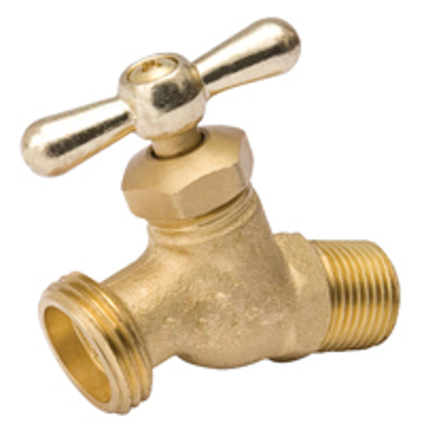 B&K Industries 102-303 Hose Bibb 1/2X3/4 MPT 125 PSI Brass Body