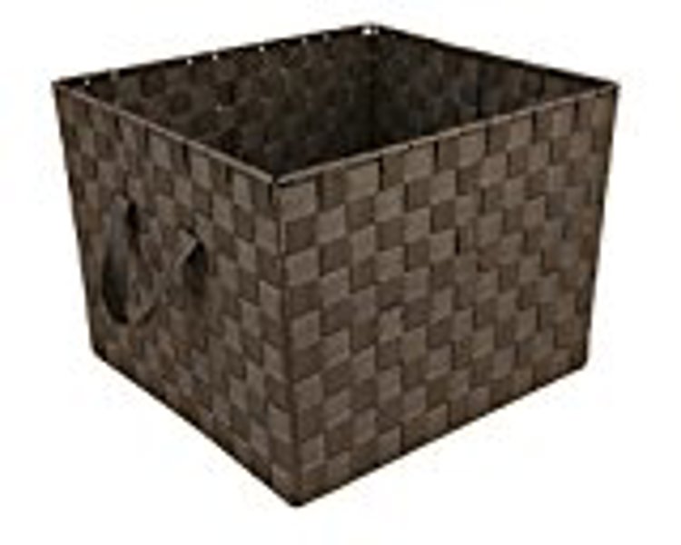 Kennedy International 25091-CHOCO Large Woven Storage Tote 13x15x10 Brown