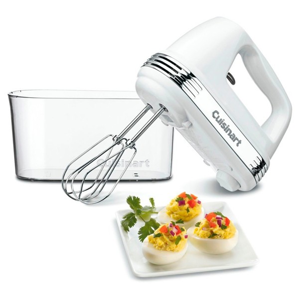 Cuisinart HM-90S Hand Mixer 220 Watts 9-Speed Hand Held Mixer with Storage Case White