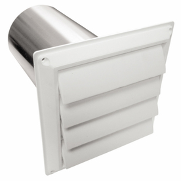 Lambro Industries 361W Vent Louver 6 In White Plastic