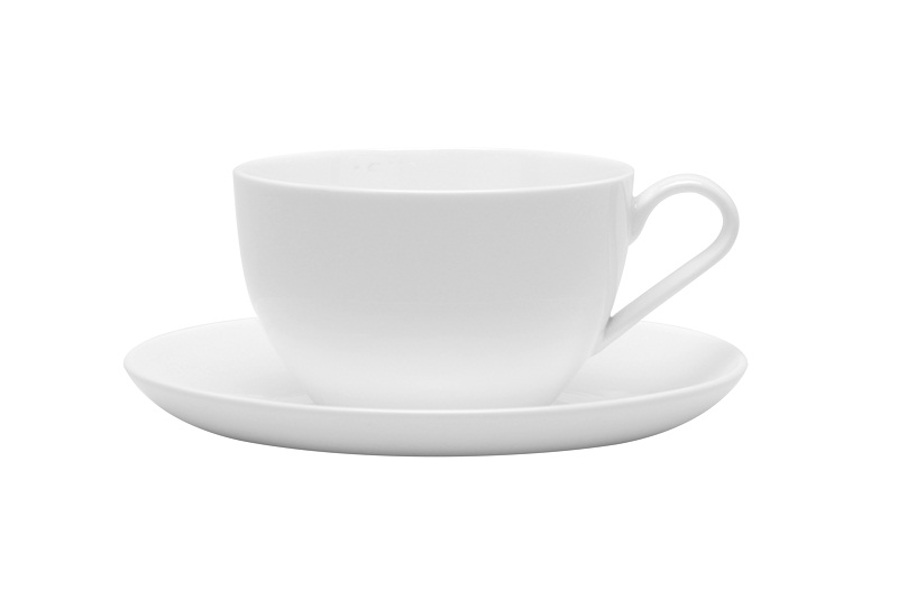 Red Vanilla TC000-515 Jumbo Cup and Saucer Set 14 Oz White