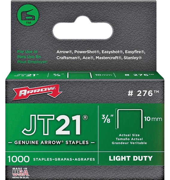 Arrow Fastener Co 276 3/8 In Genuine Staple 10Mm