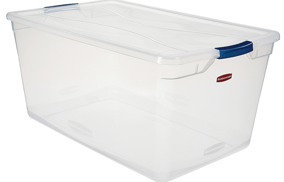Rubbermaid RMCC950001 Latching Storage Container 95 Qt Clear Plastic