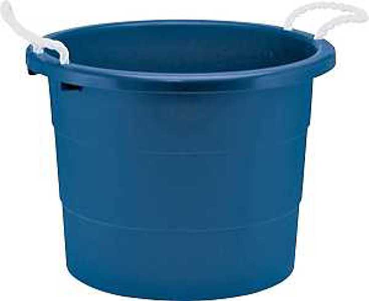 United Solutions TU0014 Utility Tub 20 Gal Blue Rough and Rugged with Rope Handle