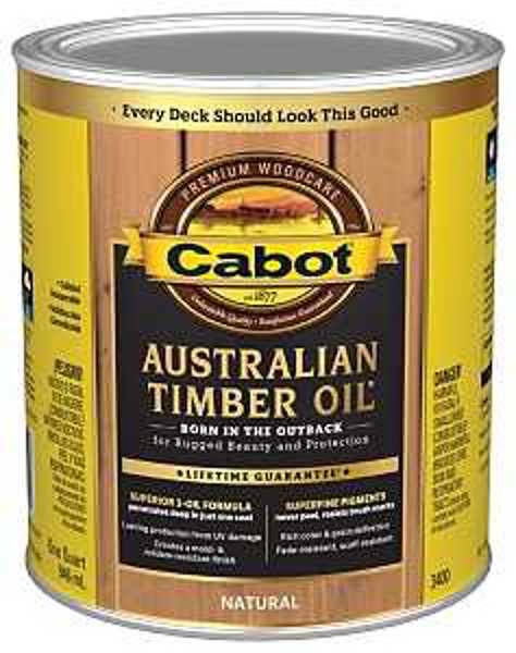 CABOT 3400 Australian Timber Natura Oil 1 Qt Natural