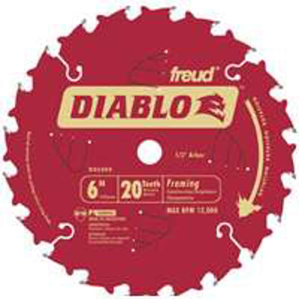 Diablo D0620X Framing Blade 6 In 20 Teeth Carbide Cutting Edge