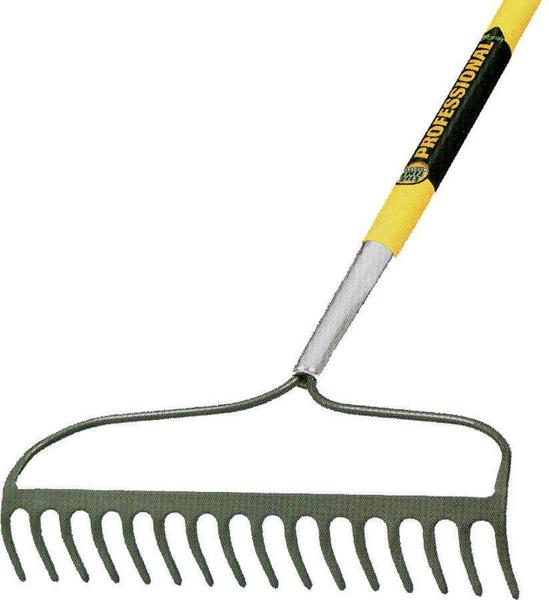 Vulcan 33256 Bow Rake 16 Tine Steel with Fiberglass Handle 60 Inch