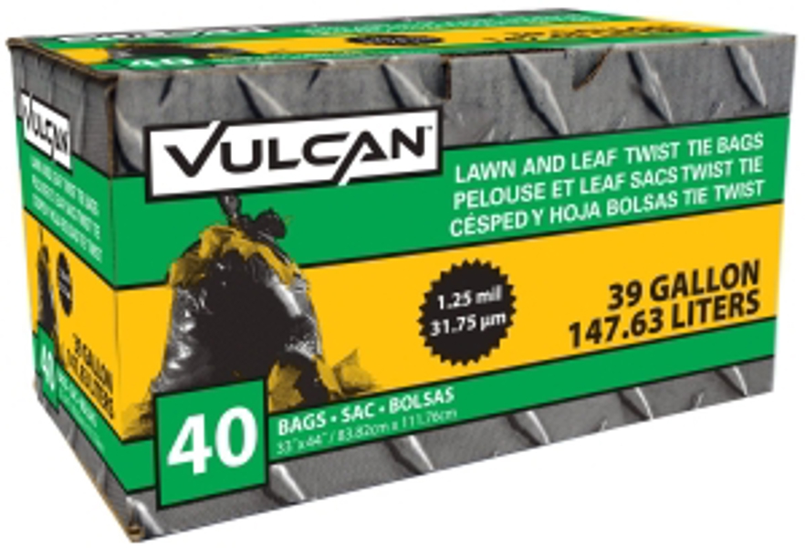 Petoskey Plastics FG-03812-05/33485 Lawn and Leaf Trash Bag 39 Gal Black