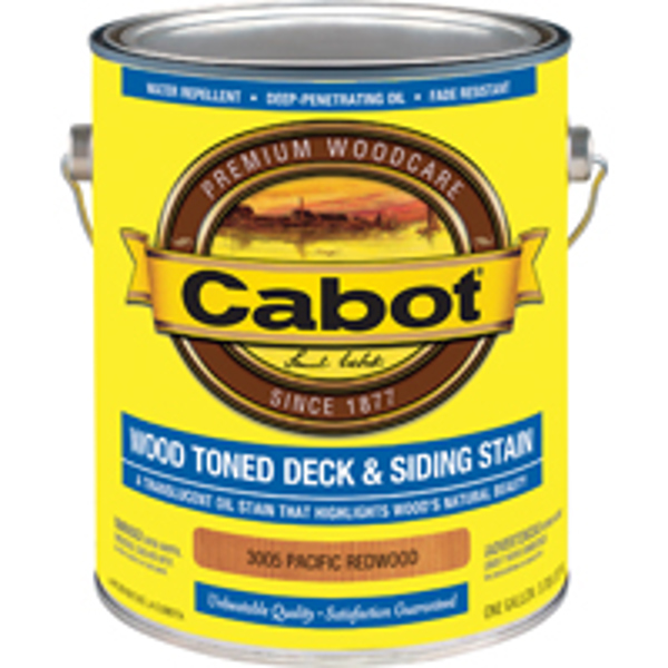 CABOT 3005 Stain Deck Siding Red Wood Stain Oil-Based Clear Solution Red