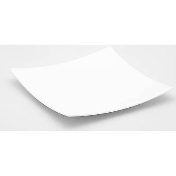 Red Vanilla EW3403 Square Platter 12.5 In White