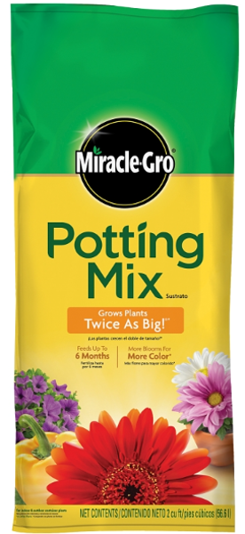 Miracle-Gro 72790430 Potting Mix 2 Cu Ft Feeds Up to 6 Months