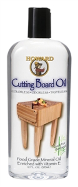Howard Products BBB012 Food Grade Mineral Oil 12 Oz Cutting Board Oil
