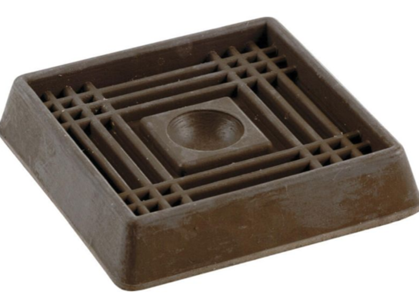 Shepherd Hardware 9076 Large Caster Cup 4 Pack Brown Rubber
