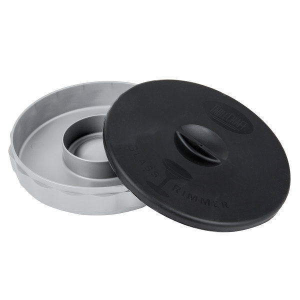 Tablecraft H634 2 Piece Glass Rimmer Polypropylene with Plastic Lid