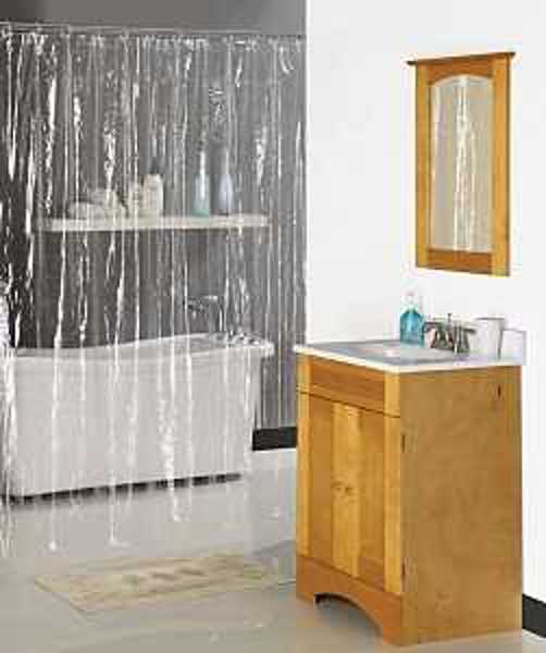 Homebasix SD-PCP01-C3L Shower Curtain 70x72 Clear Vinyl