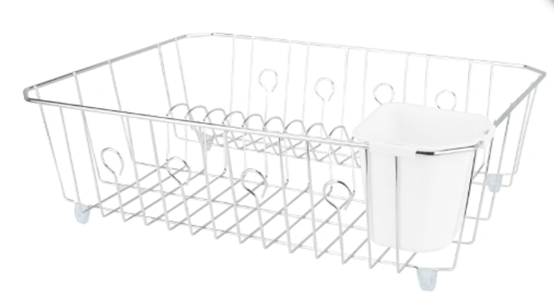 Simple Spaces JI-25C-3L Dish Drainer with Basket Chrome