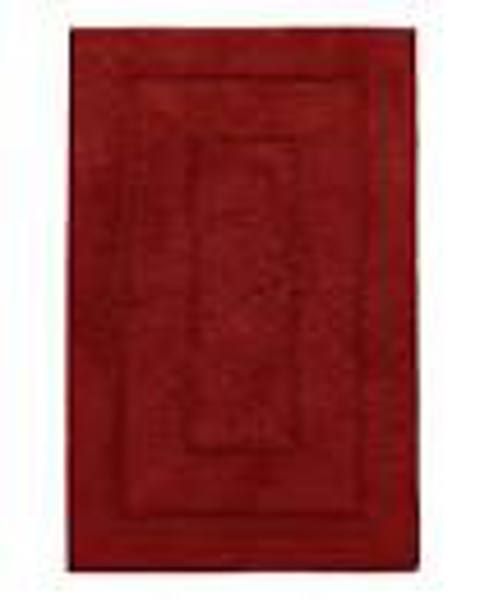 Log Cabin Rug 24 In X 40 In Plush Rug Garnet Red
