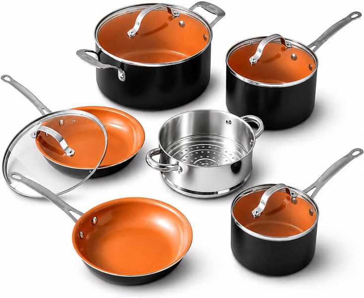 Gotham Steel 1129 12 Piece Non-Stick Cookware Set