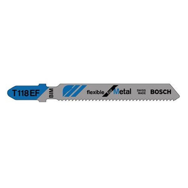 BOSCH T118EF Jigsaw Blade 5 Pack Flexible Metal HSS